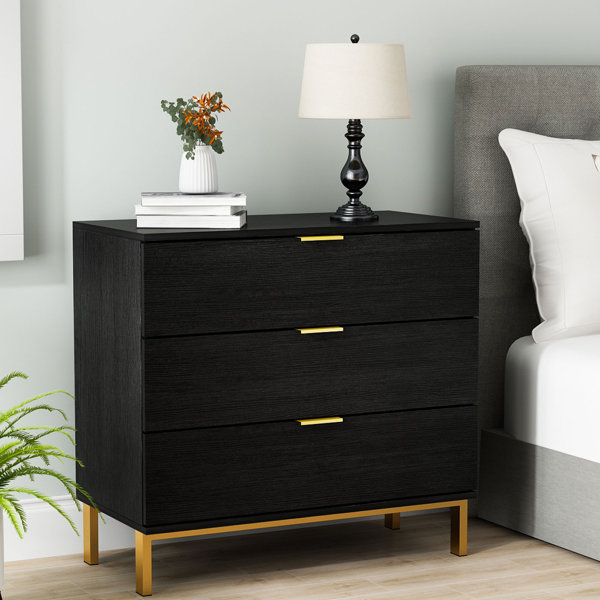 Black chest and deals nightstand